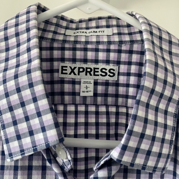 Men’s Express Extra Slim Fit Dress Shirt - L 16-16.5 - Picture 1 of 4
